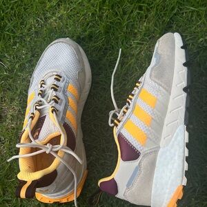 Adidas Yellow and White Sneakers